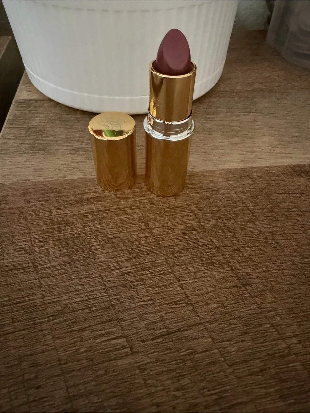 Gurelain Gold Tube Mauve Lipstick - Classic Creamy Finish
